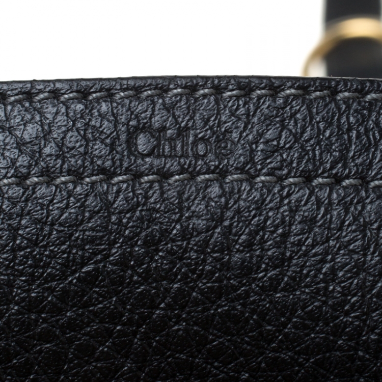 Pre Owned Chloe Black Leather Medium Marcie Crossbody Bag