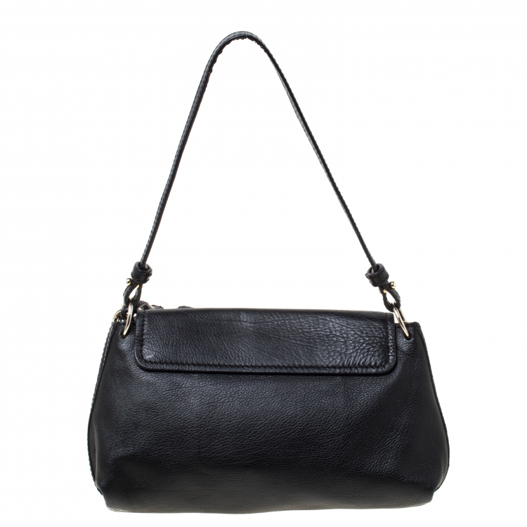 مملوكة مسبقًا Chloe Black Leather Elsie Shoulder Bag