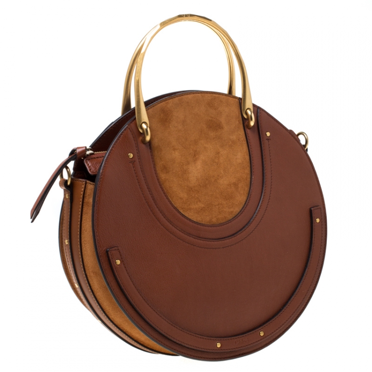 Pre Owned Chloe Tan Leather and Suede Pixie Shoulder Bag