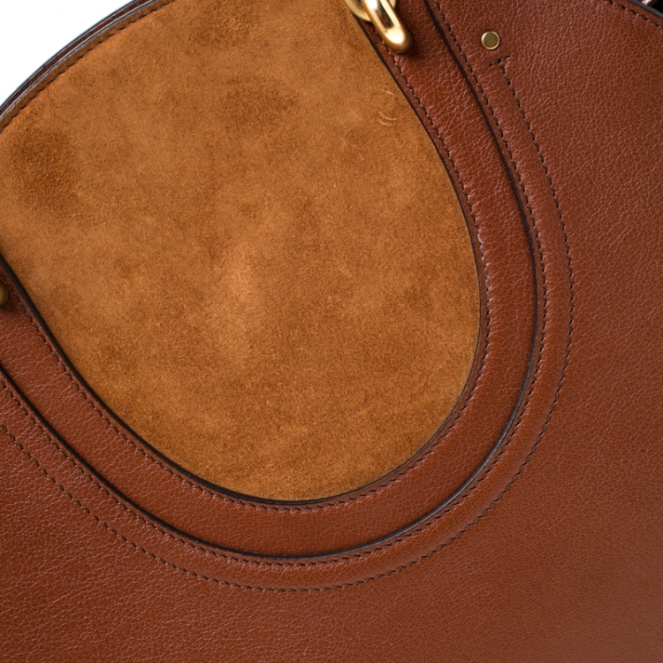 Pre Owned Chloe Tan Leather and Suede Pixie Shoulder Bag