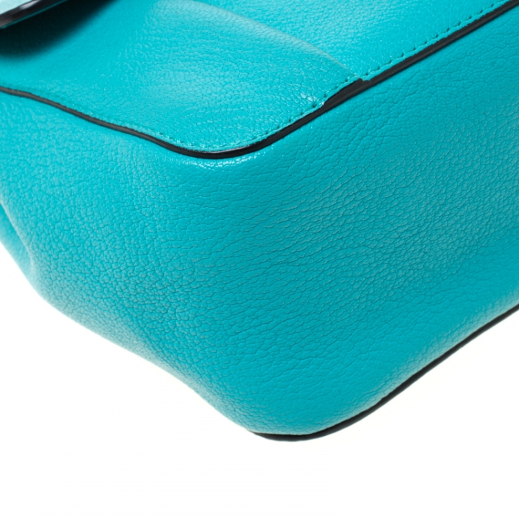 Pre Owned Chloe Blue Leather Small Elsie Shoulder Bag