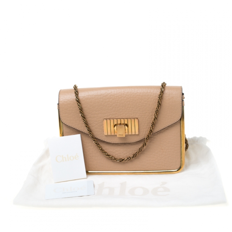 Pre Owned Chloe Beige Leather Small Sally Shoulder Bag