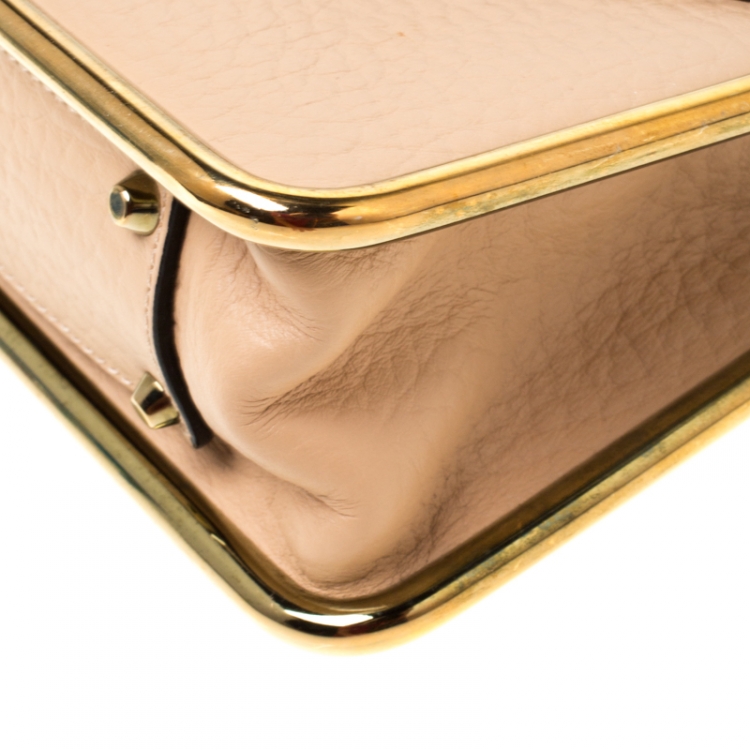 Pre Owned Chloe Beige Leather Small Sally Shoulder Bag