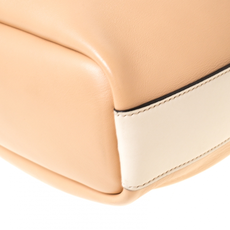 Pre Owned Chloe Beige Leather Small Emma Drawstring Shoulder Bag