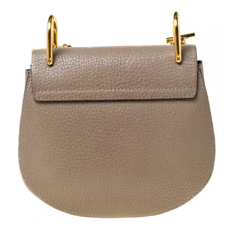 مملوكة مسبقًا Chloe Grey Leather Mini Drew Shoulder Bag