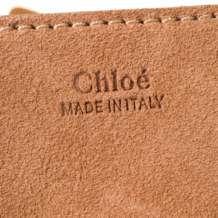 مملوكة مسبقًا Chloe Mustard/Beige Leather and Suede Small Drew Shoulder Bag