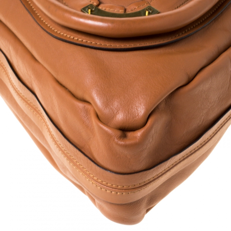 مملوكة مسبقًا Chloe Brown Leather Large Paraty Shoulder Bag