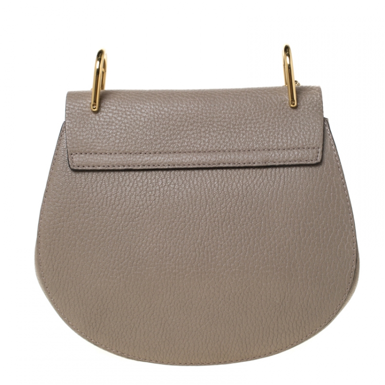 Pre Owned Chloe Grey Leather Medium Drew Shoulder Bag