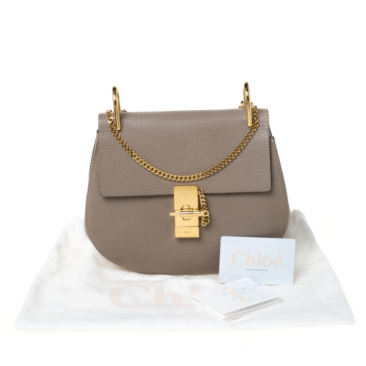 Pre Owned Chloe Grey Leather Medium Drew Shoulder Bag