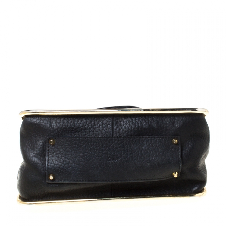 Pre Owned Chloe Black Leather Medium Sally Shoulder Bag