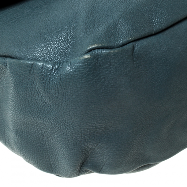 Pre Owned Chloe Ash Blue Leather Elsie Hobo