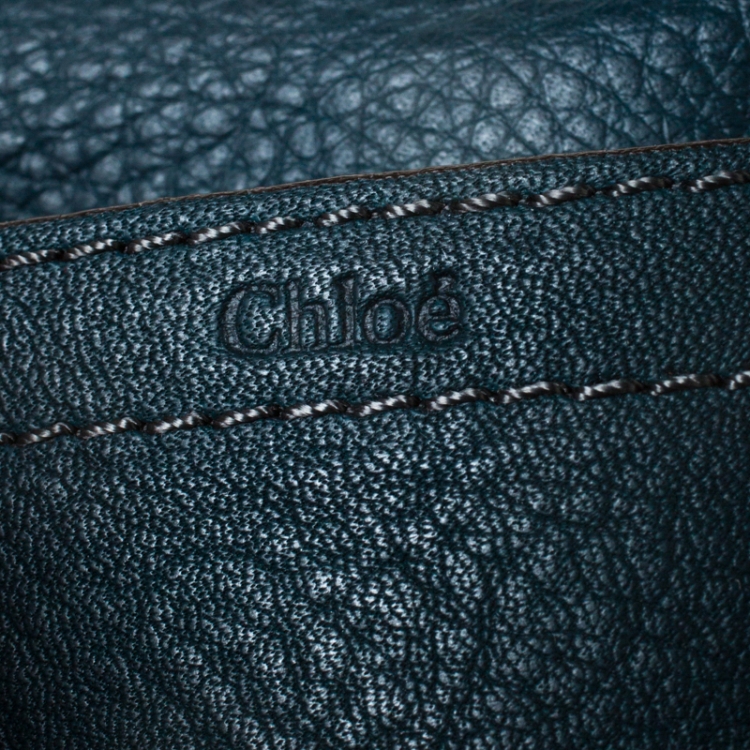 Pre Owned Chloe Dark Green Leather Mini Marcie Crossbody Bag