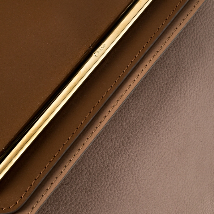 مملوكة مسبقًا Chloé Tricolor Leather Large Clare Shoulder Bag