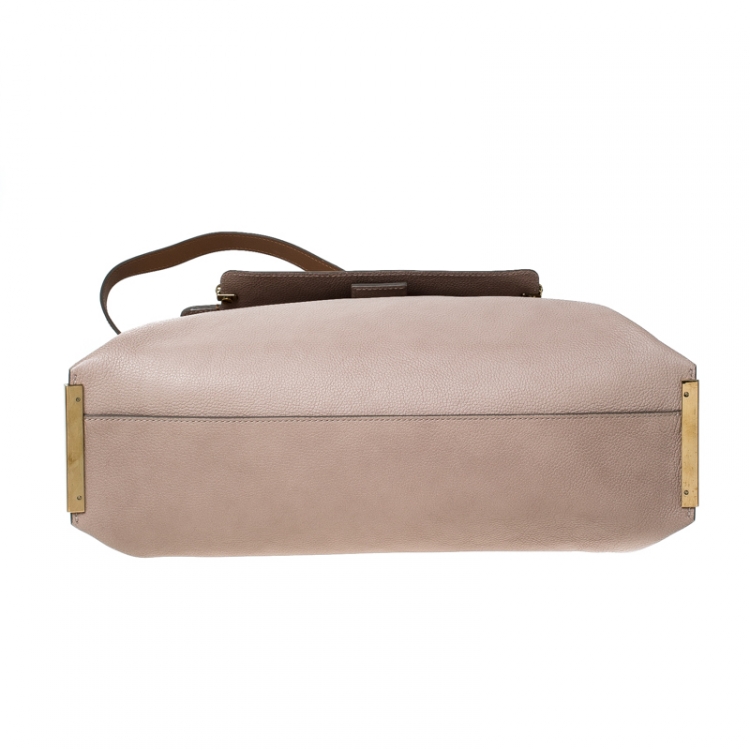 مملوكة مسبقًا Chloé Tricolor Leather Large Clare Shoulder Bag