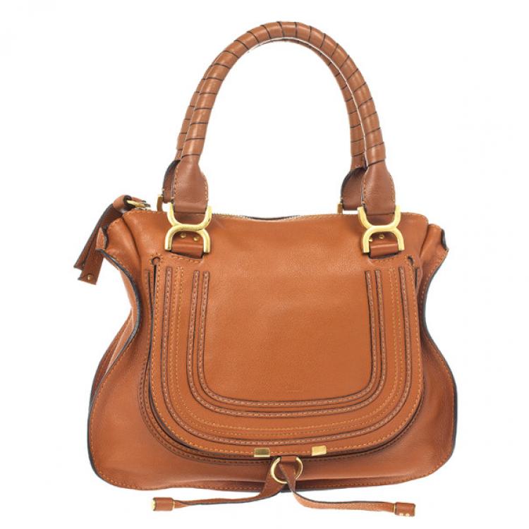 Pre Owned Chloe Brown Marcie Hobo Medium Bag