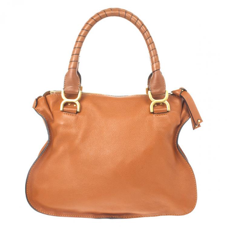 Pre Owned Chloe Brown Marcie Hobo Medium Bag