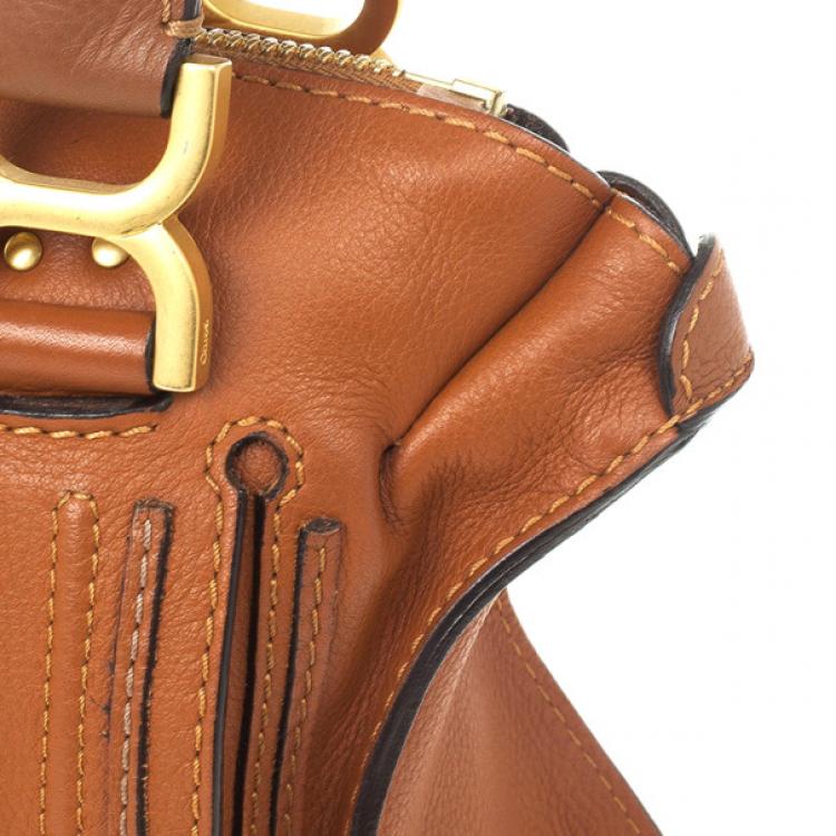 Pre Owned Chloe Brown Marcie Hobo Medium Bag