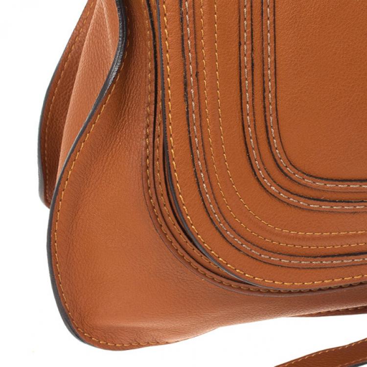 Pre Owned Chloe Brown Marcie Hobo Medium Bag