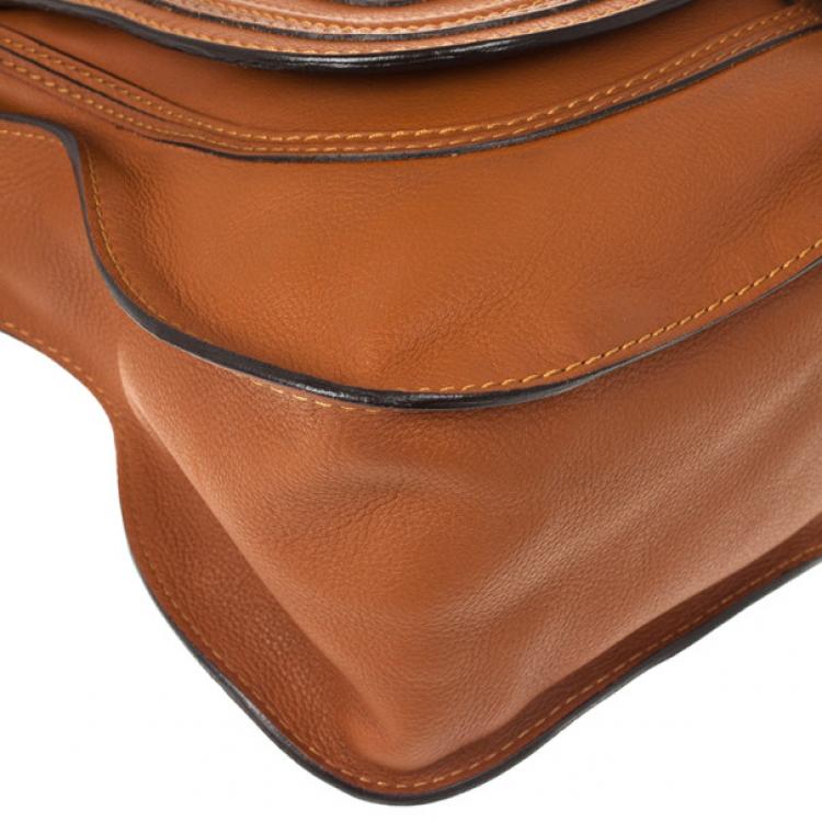 Pre Owned Chloe Brown Marcie Hobo Medium Bag