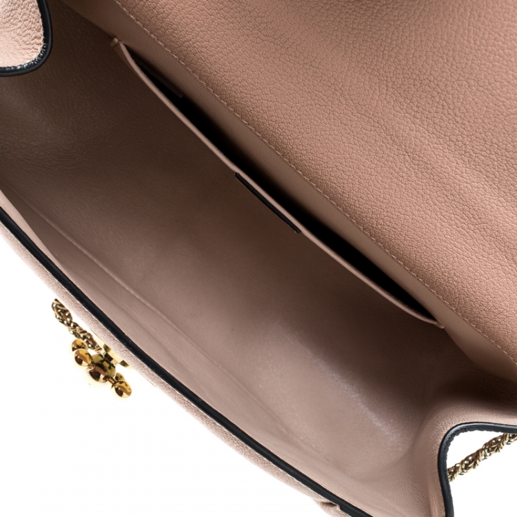 Pre Owned Chloe Beige Leather Medium Elsie Shoulder Bag
