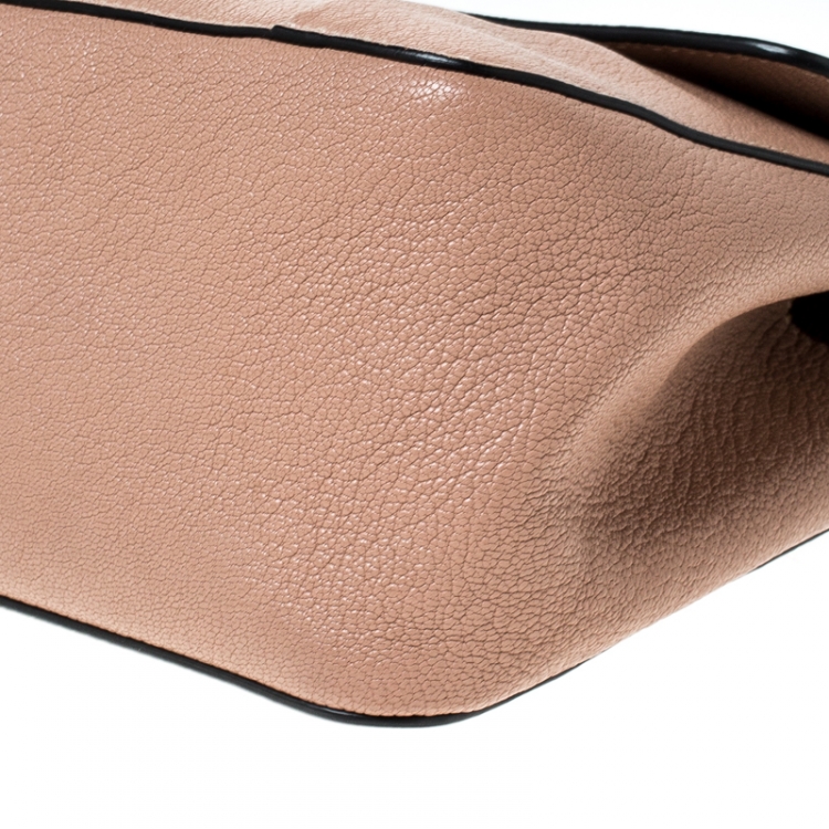 Pre Owned Chloe Beige Leather Medium Elsie Shoulder Bag