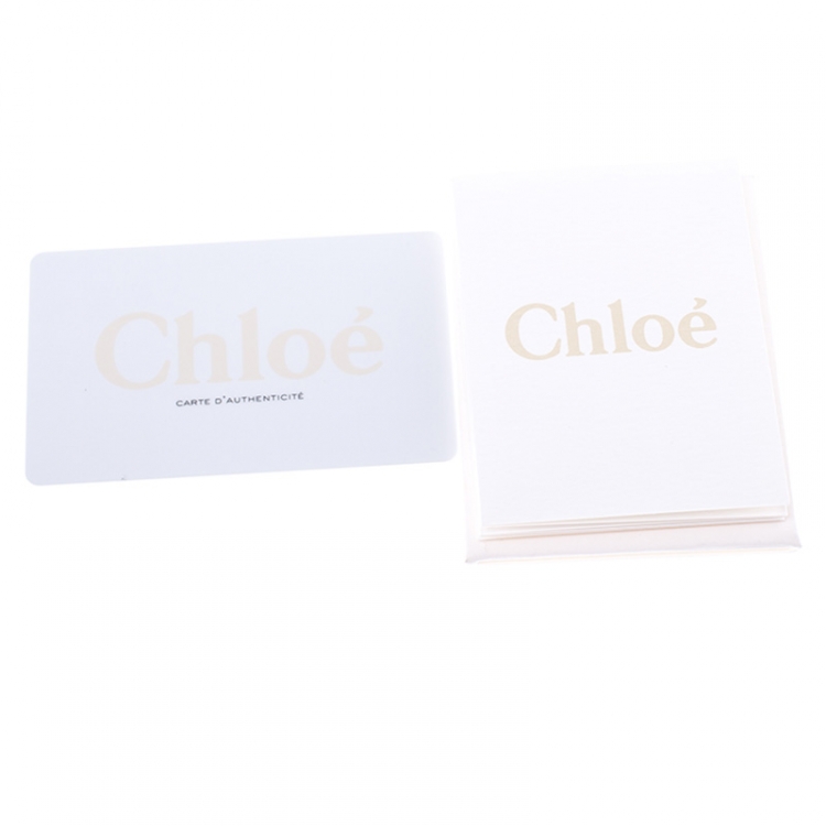 Pre Owned Chloe Bronze Python Leather Clutch
