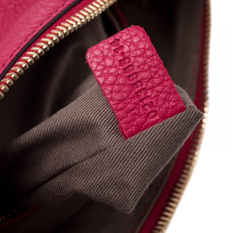 Pre Owned Chloe Red Leather Medium Marcie Shoulder Bag
