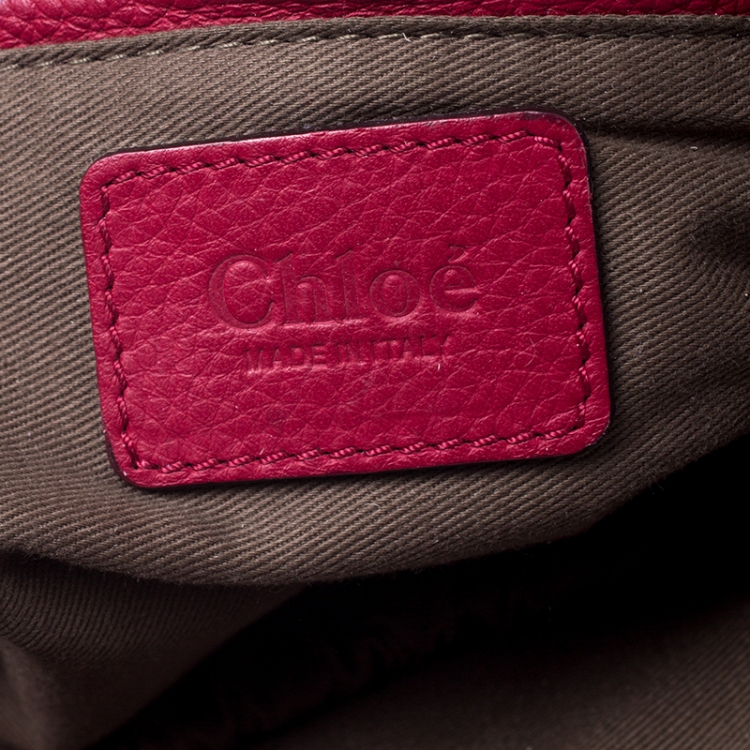 Pre Owned Chloe Red Leather Medium Marcie Shoulder Bag