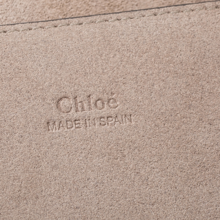 مملوكة مسبقًا Chloe Black/White Leather and Python Small Faye Shoulder Bag