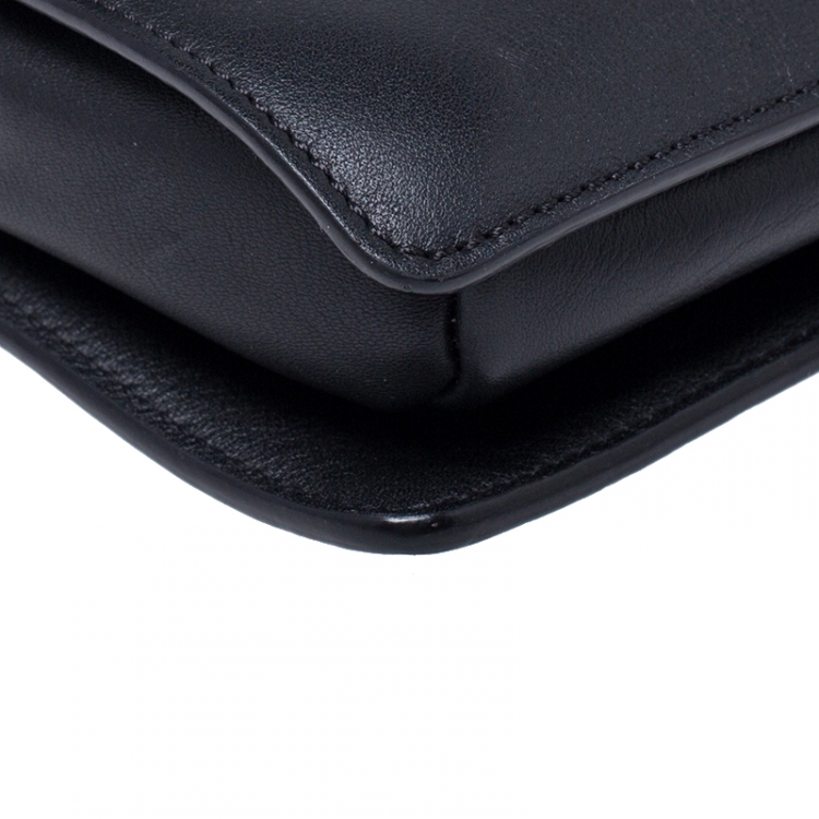 مملوكة مسبقًا Chloe Black/White Leather and Python Small Faye Shoulder Bag
