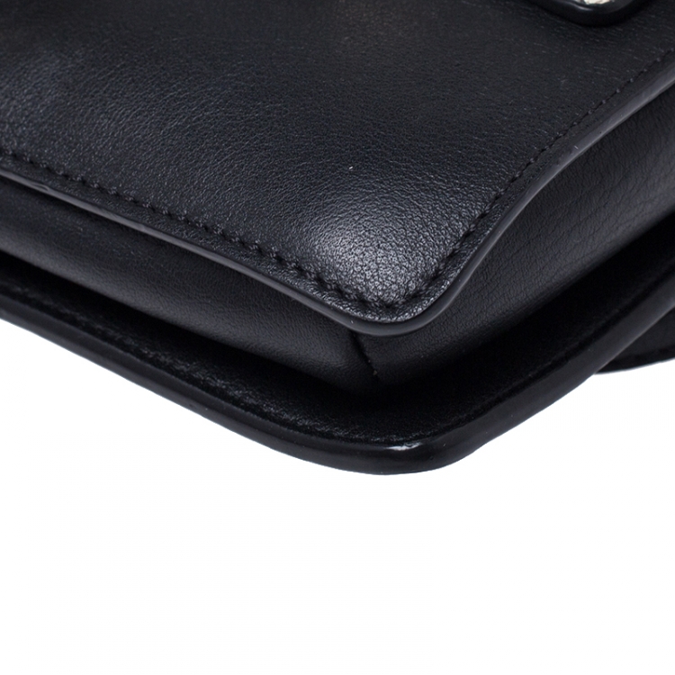 مملوكة مسبقًا Chloe Black/White Leather and Python Small Faye Shoulder Bag