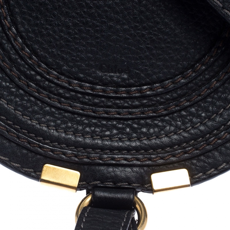 Pre Owned Chloe Black Leather Mini Marcie Crossbody Bag