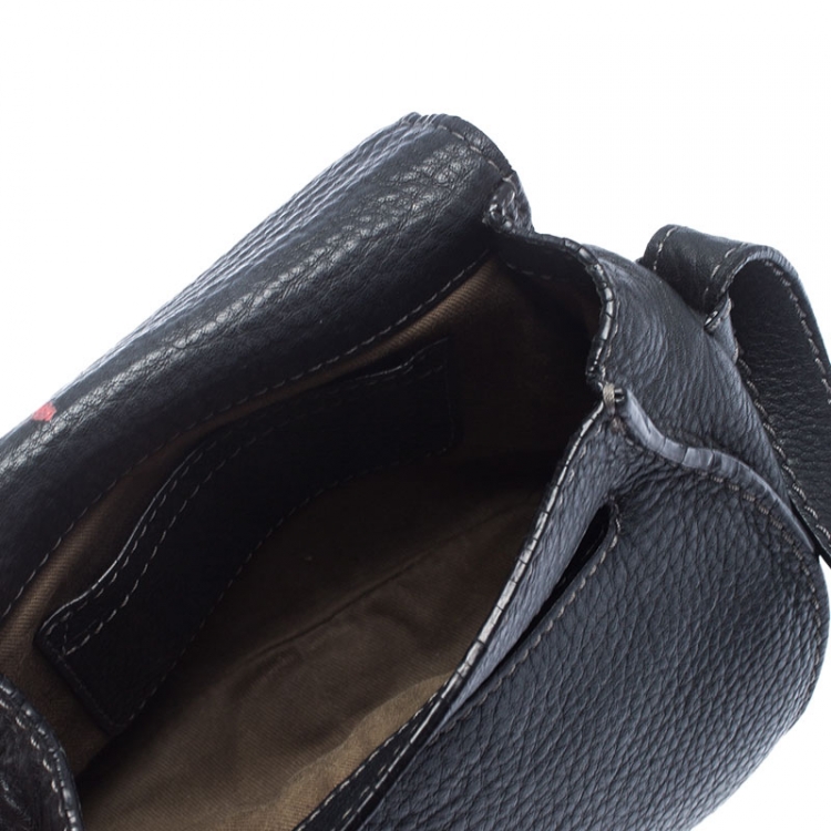 Pre Owned Chloe Black Leather Mini Marcie Crossbody Bag