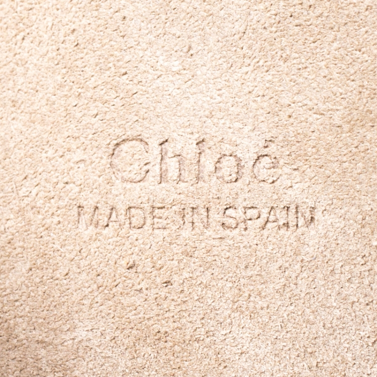 Pre Owned Chloe Grey Leather and Suede Mini Faye Crossbody Bag