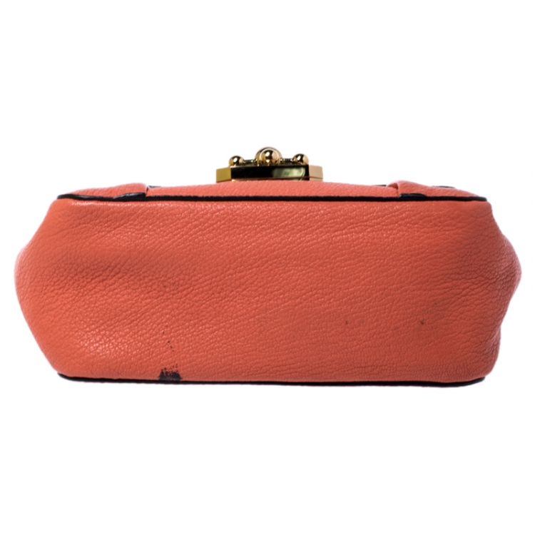 مملوكة مسبقًا Chloe Orange Leather Small Elsie Shoulder Bag