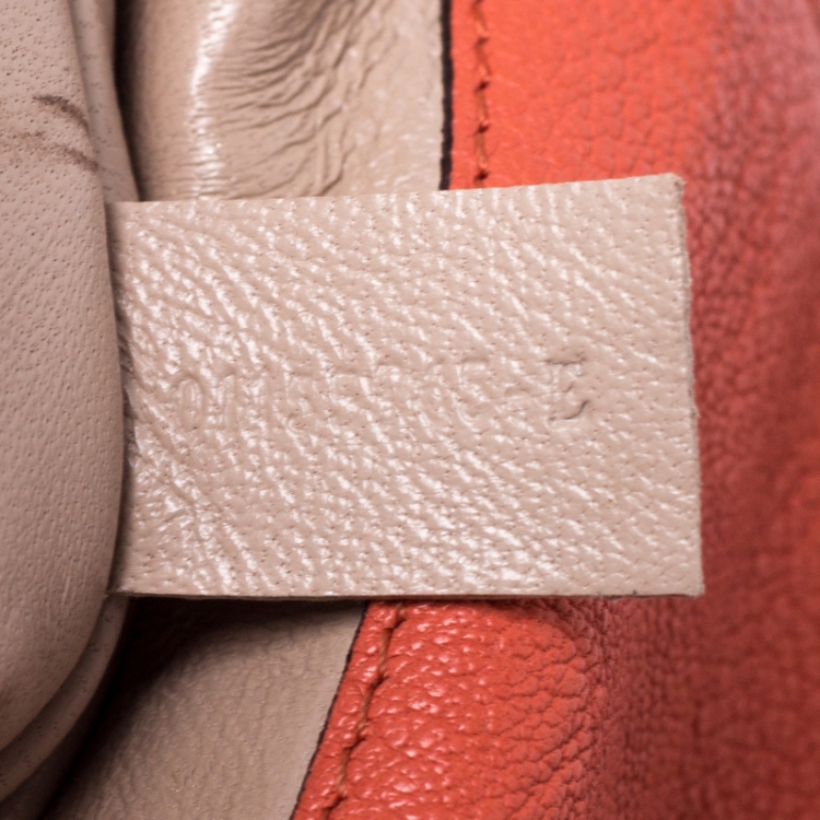 مملوكة مسبقًا Chloe Orange Leather Small Elsie Shoulder Bag