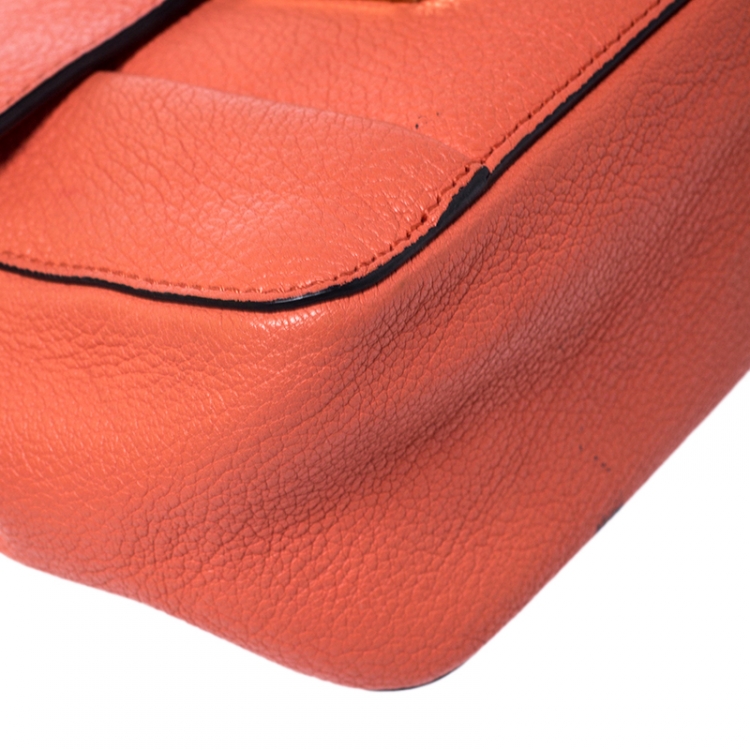 مملوكة مسبقًا Chloe Orange Leather Small Elsie Shoulder Bag