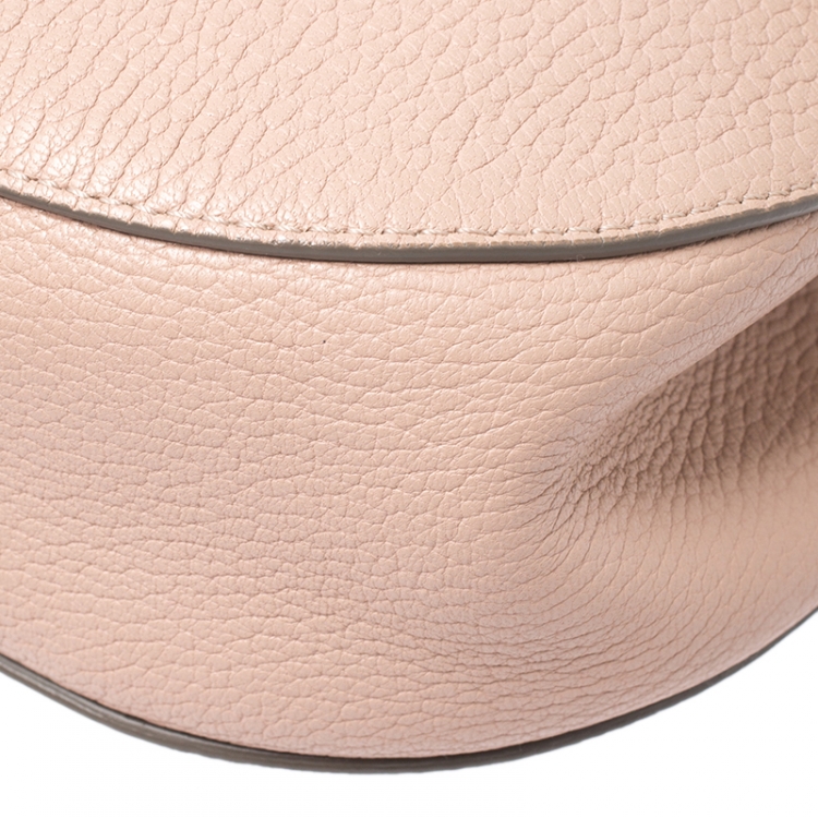 Pre Owned Chloe Nude Leather Medium Drew Shoulder Bag