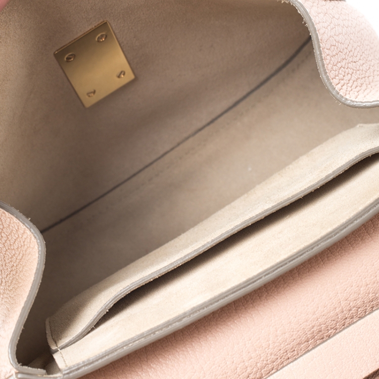 Pre Owned Chloe Nude Leather Medium Drew Shoulder Bag