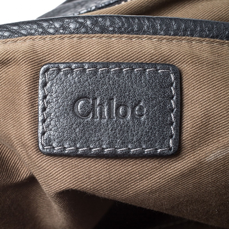 Pre Owned Chloe Black Leather Medium Marcie Shoulder Bag