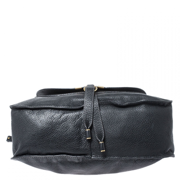 Pre Owned Chloe Black Leather Medium Marcie Shoulder Bag