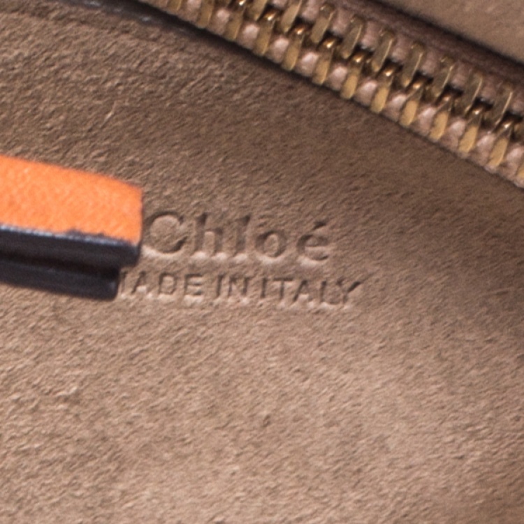 Pre Owned Chloe Brown Leather and Suede Faye Shoulder Bag