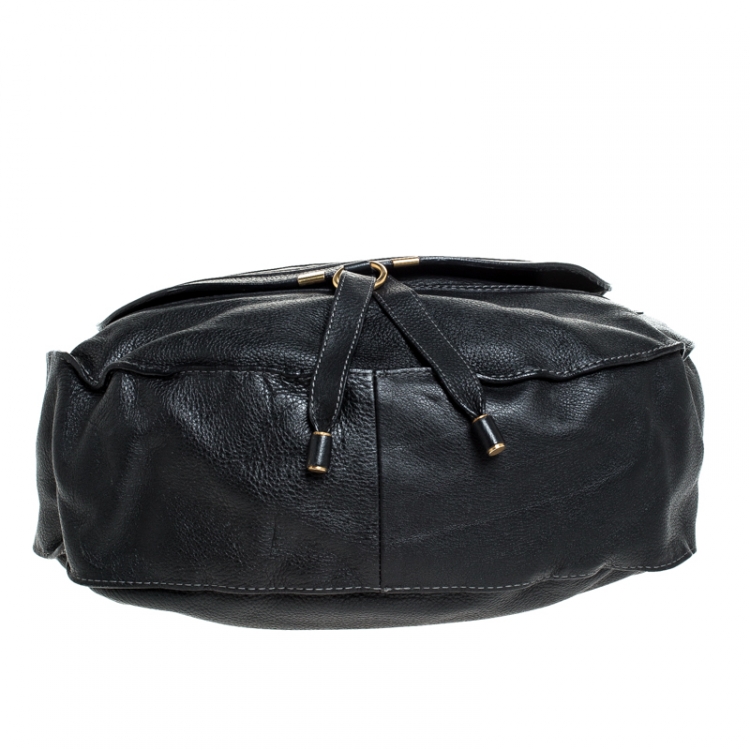 Pre Owned Chloe Black Leather Large Marcie Satchel