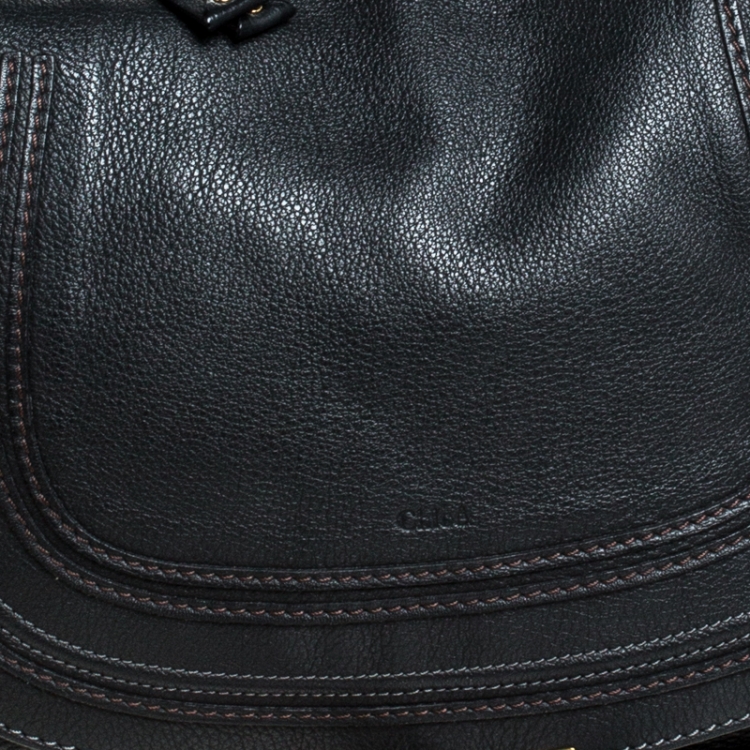 Pre Owned Chloe Black Leather Large Marcie Satchel
