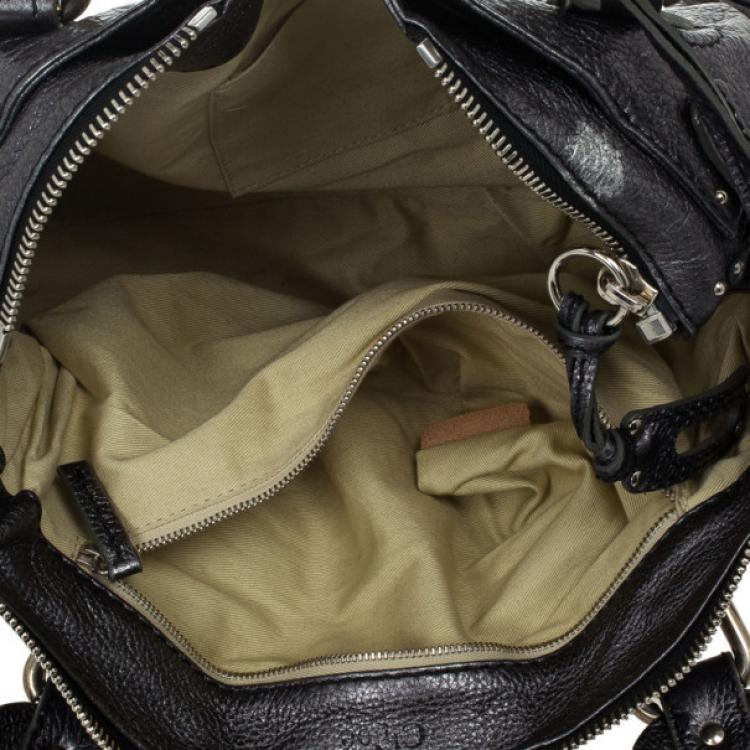 Pre Owned Chloe Grey Metallic Paddington Satchel