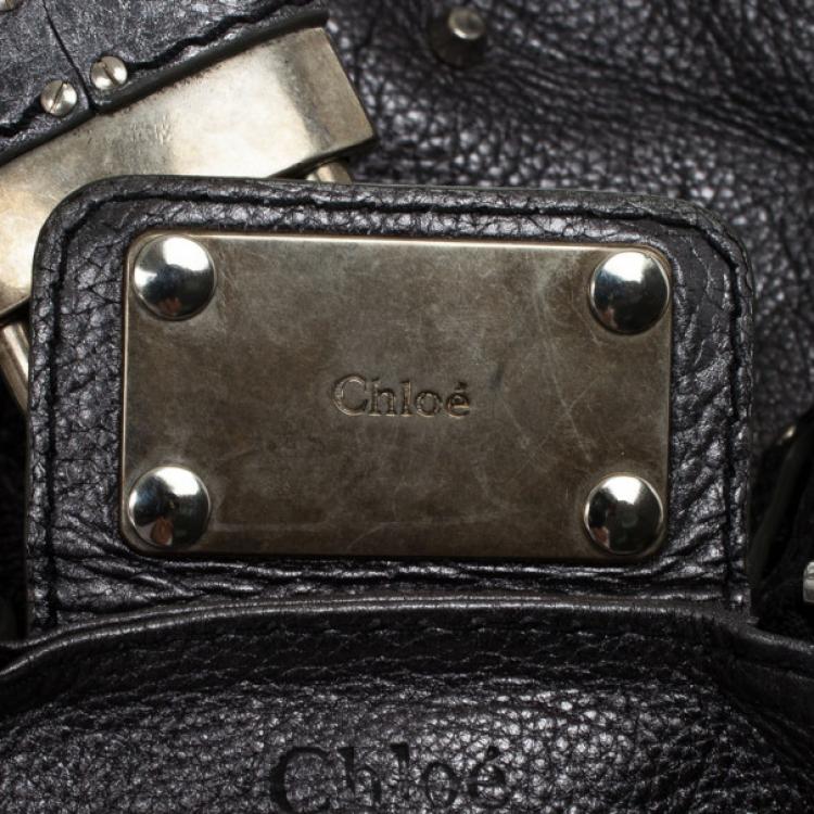 Pre Owned Chloe Grey Metallic Paddington Satchel