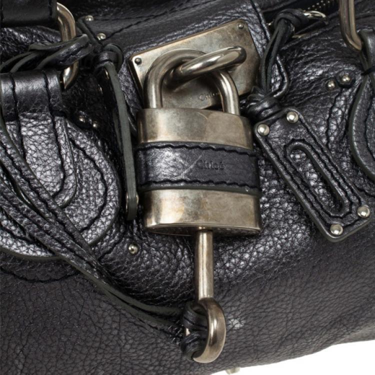 Pre Owned Chloe Grey Metallic Paddington Satchel