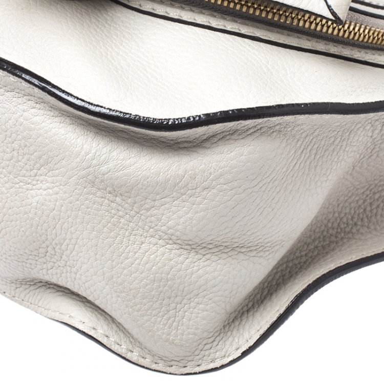 Pre Owned Chloe Grey Leather Medium Marcie Crossbody Bag