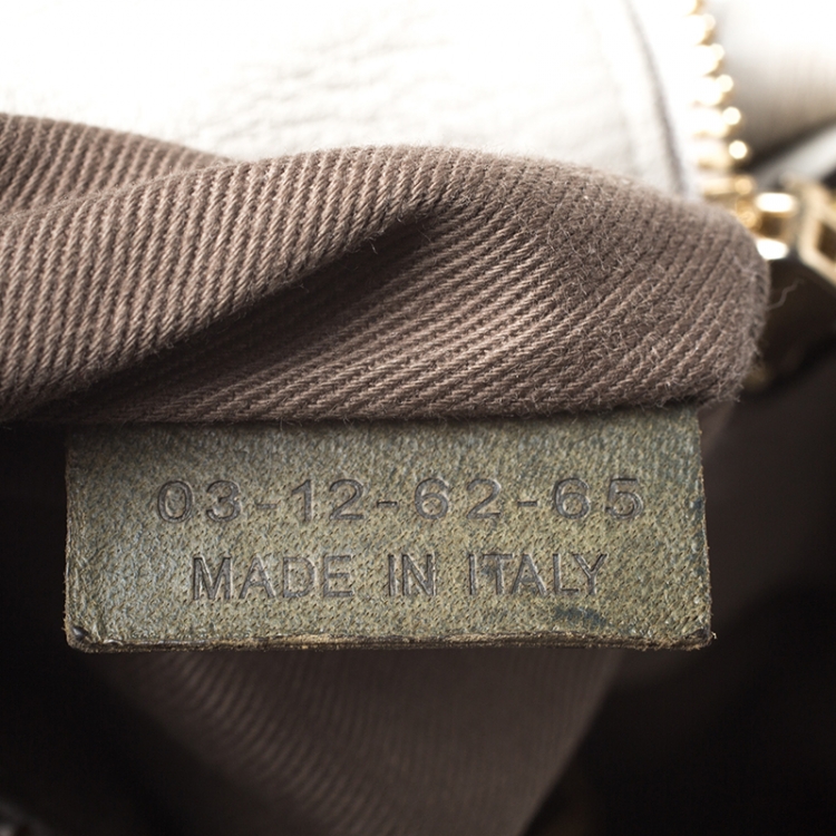 Pre Owned Chloe Grey Leather Medium Marcie Crossbody Bag