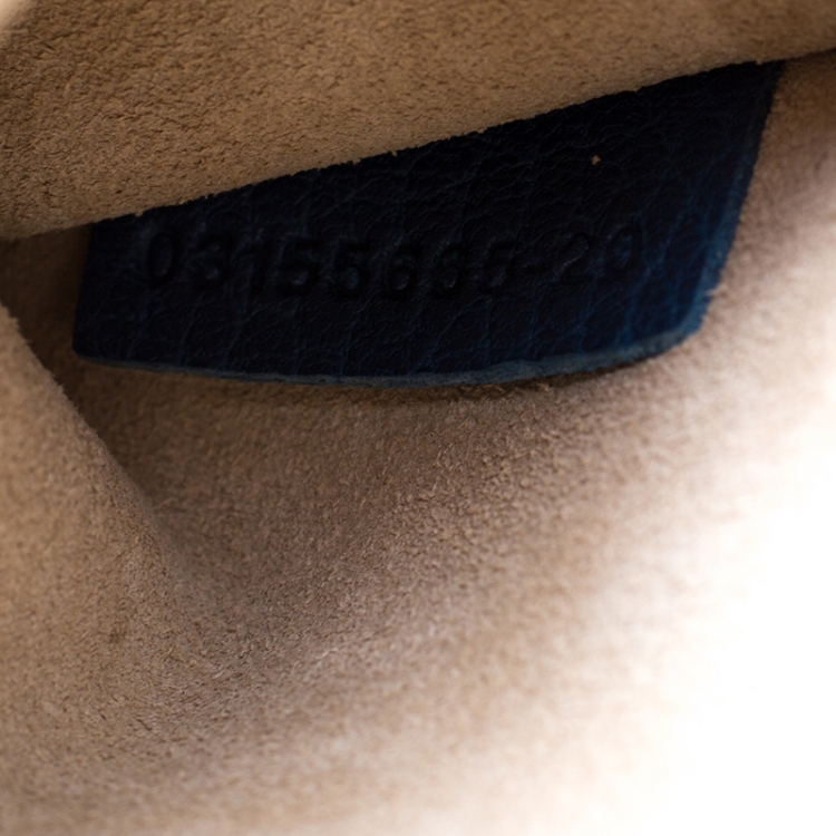 Pre Owned Chloe Dark Blue Leather Small Drew Shoulder Bag